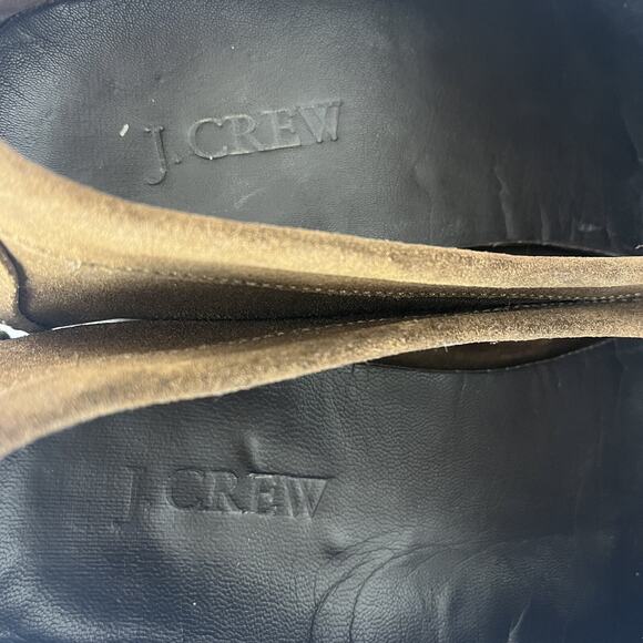 J.Crew Shoes Men 9.5 Millbrook Driven Moccasin Loafers Brown Leather Suede